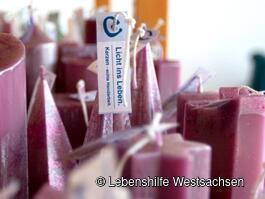 Handgefertigte Kerzen unserer Werkstatt