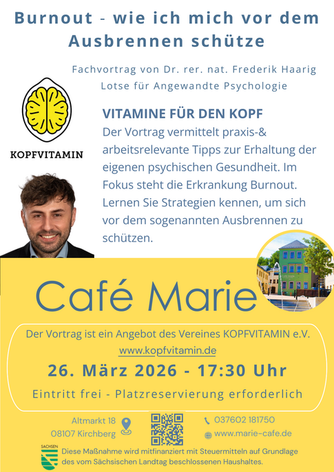 Fachvortrag "Burnout - wie ich mich vor dem Ausbrennen schütze"